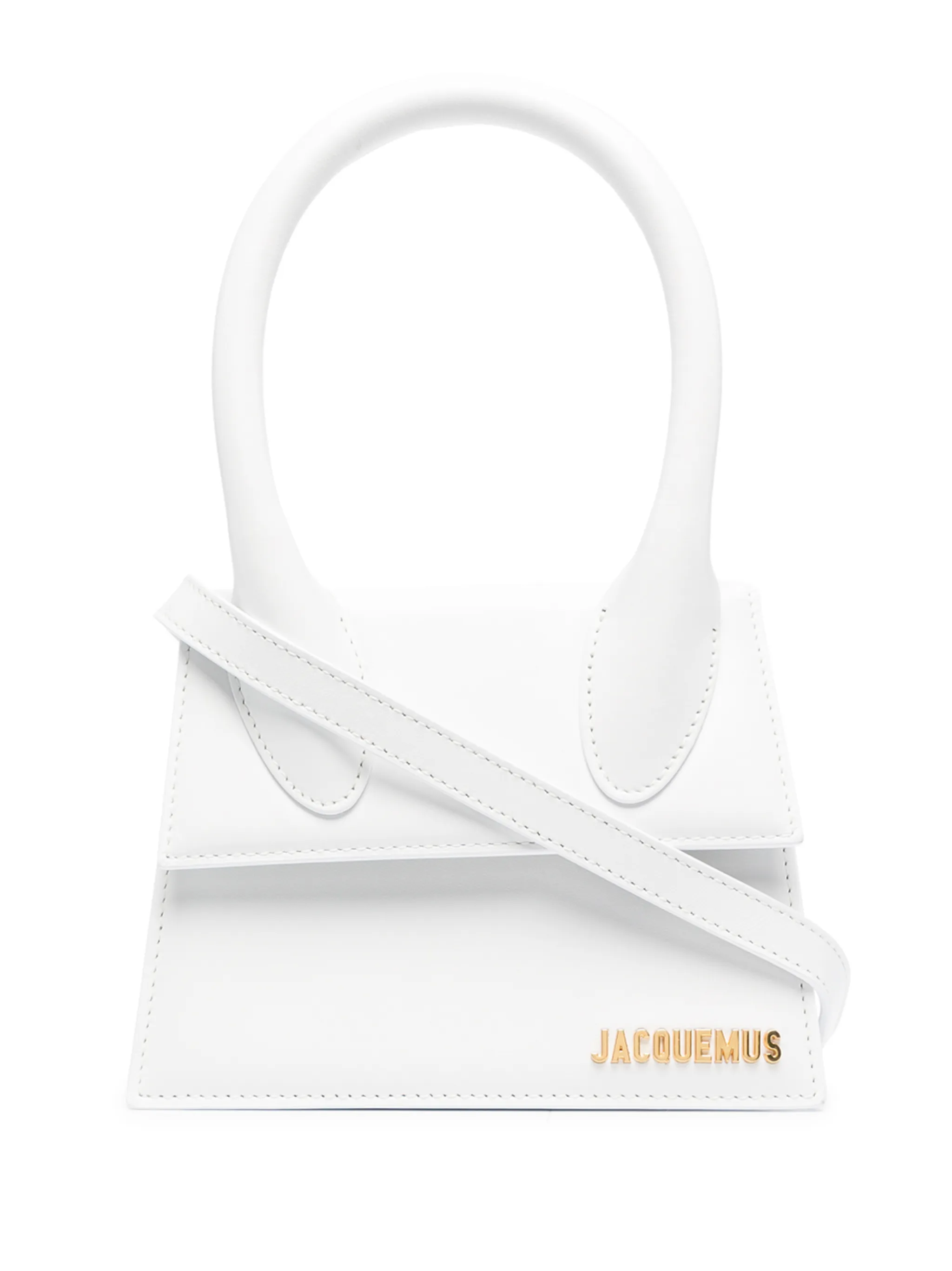 Jacquemus Le Chiquito Moyen Bag Leather White Leather Handbag (Pre-Owned)